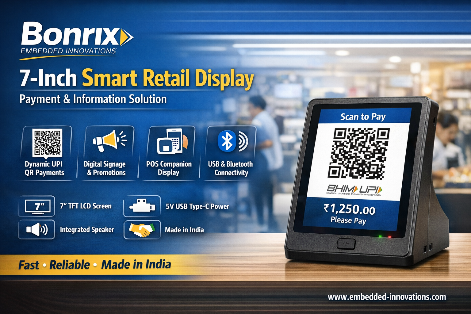 Bonrix 7 Inch Smart Display